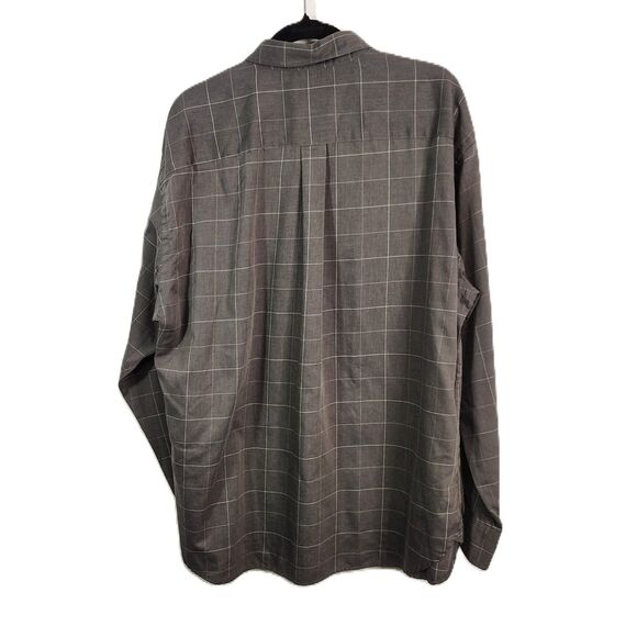 DOCKERS Stain Defender Grey XL Men's Long Sleeve Button Down No Wrinkles Shirt - Picture 3 of 5